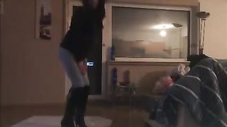 Jaw-Dropping Latina Italia Shemale TV TRANSSEXUAL DWT Slum Mega-Bitch Dance Taunt