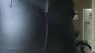 German Nubile Crossdresser in Leather Clothes wear fresh Shoes