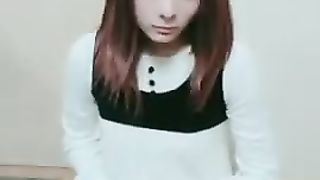 First-Timer Teenie Chinese Trap Strokes A Geyser