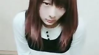 First-Timer Teenie Chinese Trap Strokes A Geyser