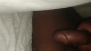 Afro-African transgirl solo premature cum-shot 2019