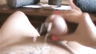 Gigantic money-shot hj masturbate ogasm close-up comment pls