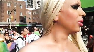 Barbie Swallows naked in public