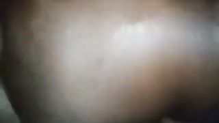 Thick rump black she-creature creams on big black cock