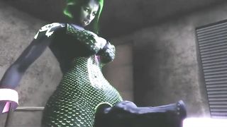 3 DIMENSIONAL futa manga porn virtual prick plumbing machine and now real