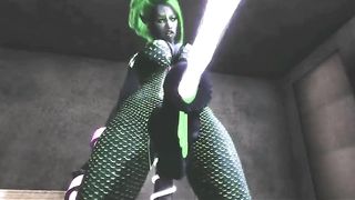 3 DIMENSIONAL futa manga porn virtual prick plumbing machine and now real