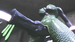 3 DIMENSIONAL futa manga porn virtual prick plumbing machine and now real