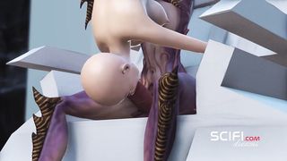 Lilith tearing up stiff her wonderful sub in the sci-fi dungeon space