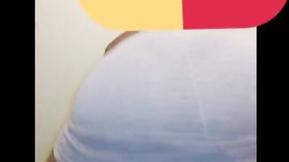 Ginormous caboose trans wiggling booty in sundress