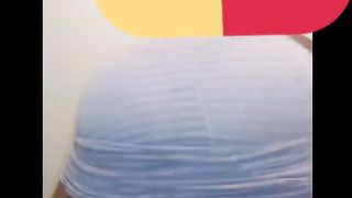 Ginormous caboose trans wiggling booty in sundress