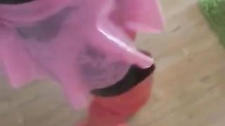 Spandex Sissi and a smooch for you