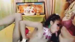 Super Hot Mega-Slut T-Models Jacking Off and Bum Fuckin'