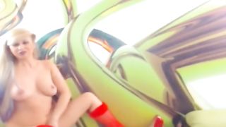 Ash-Blonde T-Model Honey Luvs to Have Fun her Manhood