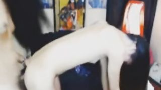 Beauty Tranny Pounds her Transgender Princess Pal on Web Cam