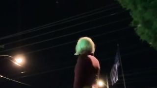 Unbelievably Risky Outdoor Trans TRANSSEXUAL Public Faux-Cock Arse Poke Super-Hot Sissyslut