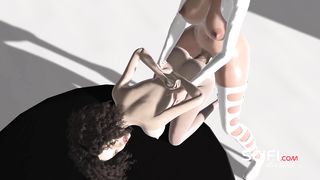 Sci-fi Orbit. 3 DIMENSIONAL Scorching Dickgirl Screws Jummy Teenage in a Spacecraft