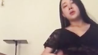 国产TS金韩雅上位被艹，touch herself