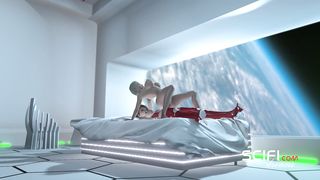 Sci-fi Eagerness. Youthfull Nymph Boinked by Super-Fucking-Hot Tranny in Orbital Space Station