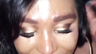 Dark-Hued Transgender Princess getting Plumbed and Throating Rod (EmaniShaunte)