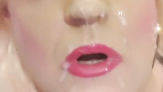 Hoe Tgirl Rachel Takes Monster BIG BLACK COCK and gets Facial Cumshot Preview