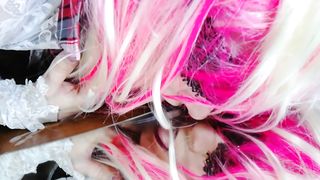 Shemale Eats her Jizz