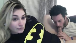 Guy Fellating A Mind-Blowing Blondie Sheshaft