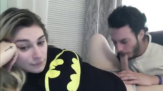 Guy Fellating A Mind-Blowing Blondie Sheshaft