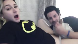 Guy Fellating A Mind-Blowing Blondie Sheshaft