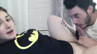 Guy Fellating A Mind-Blowing Blondie Sheshaft