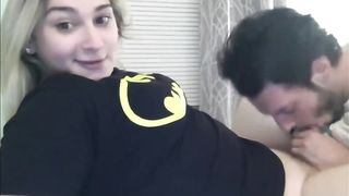 Guy Fellating A Mind-Blowing Blondie Sheshaft