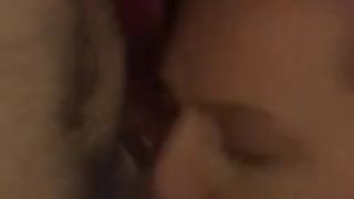 Pinkish Haired Trans Nymph Deep Mouths Man Sausage