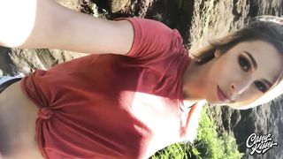 Trans Honey Boinking Gf Outdoors in Hawaii  Casey Smooches & Kylie