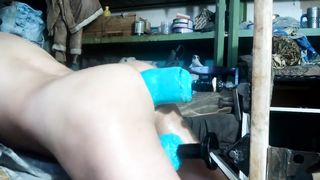 LARGE SELFMADE BLUE FAUX-COCK