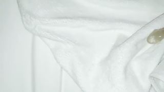 Transgender Princess gets Oral Pleasure. Takes Rubber off to Bang Corded up Milky Stud.