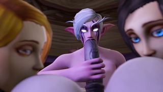 World of Warcraft - Night among Buddies [futa x Fem]