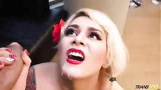 ISABELLA tattoed transgirl yam-sized wood banged