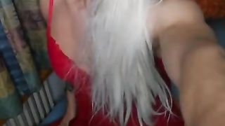 Crossdresser wanking