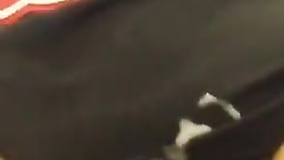 Plumper sissy transvestite spunks while pummeled by big black cock part trio