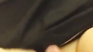 Plumper sissy transvestite spunks while pummeled by big black cock part trio