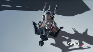 Sci-fi Gal in Spacesuit Bangs Damsel Alien on Exoplanet