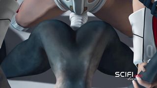 Sci-fi Gal in Spacesuit Bangs Damsel Alien on Exoplanet