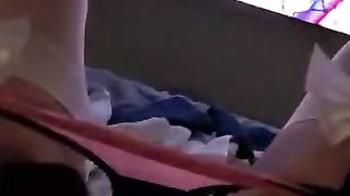 Sissy CD onanism in virginity with magic hitachi and fake penis