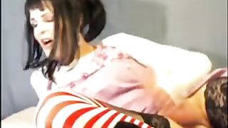 Super-Steamy transgender princess ejaculation