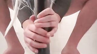 Large dark-hued faux-cock bang me firm