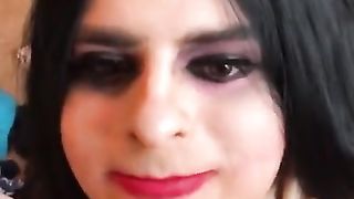 CD Amanda practising on her 8 five immense Fake Penis