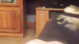 Booty wiggling on fuck stick