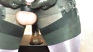 MEGA-SLUT SISSY PLAYS SALAMI WITH JISM SPUNK JIZZ