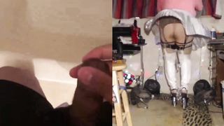 Pulling down my QOS undies to taunt my DARK-HUED BULL.