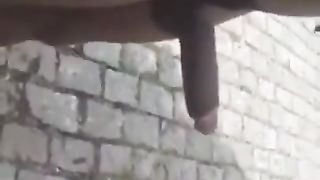 MEATY transgender princess manmeat gets hand job outdoor in public