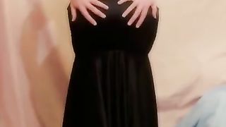 Ebony fishtail sundress. Posing and experiencing pretty.